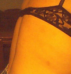 on the back over the ribs, makes me arch and shiver on the back over the ribs, makes me arch and shiver